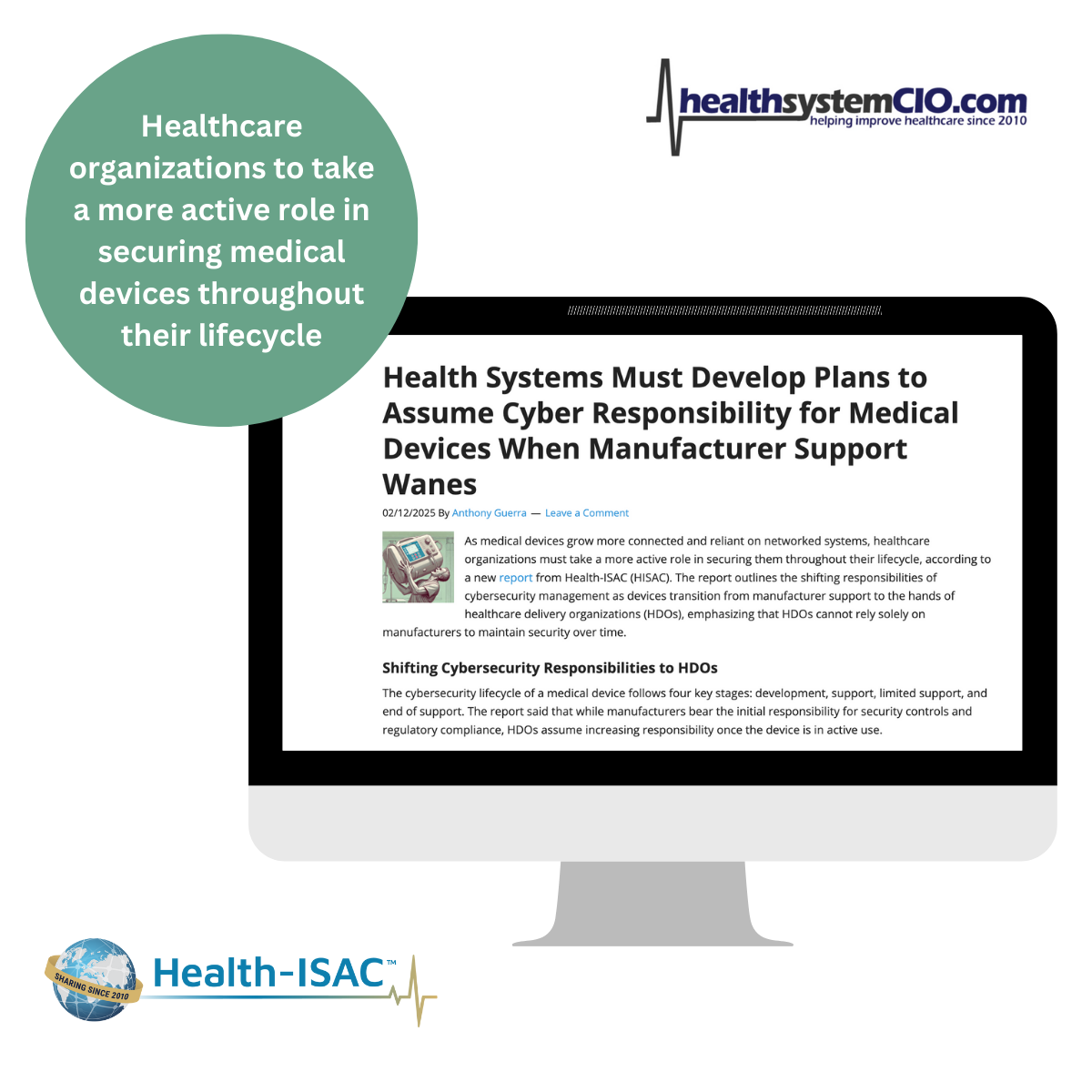 Health Systems Must Develop Plans To Assume Cyber Responsibility For